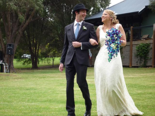 Bride and groom make their entrance