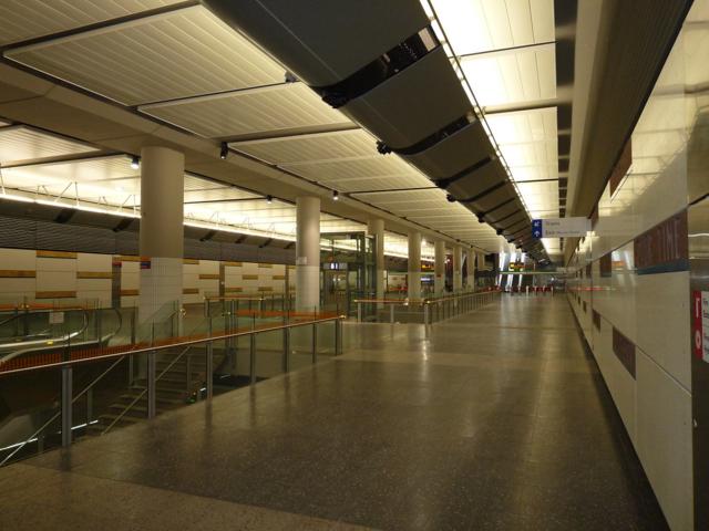 Bustling Perth Underground station