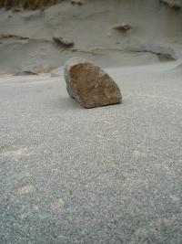 A rock by itself.