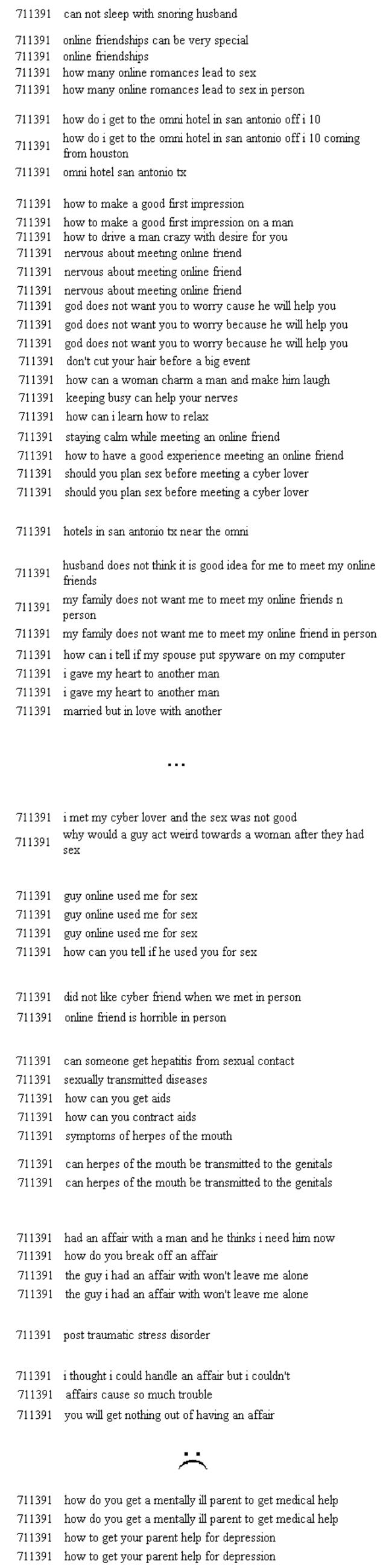 The story of an online romance