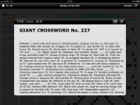 Doing the Crossword on The Age app for The iPad