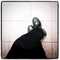 Fluevogs on the end of my legs, while waiting for the 109 tram.