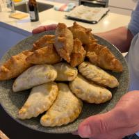 Empanadas for dinner! Totally delicious. Thanks, @danszwarc! 