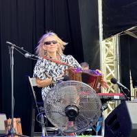 Sharon Shannon and her biggest fan.